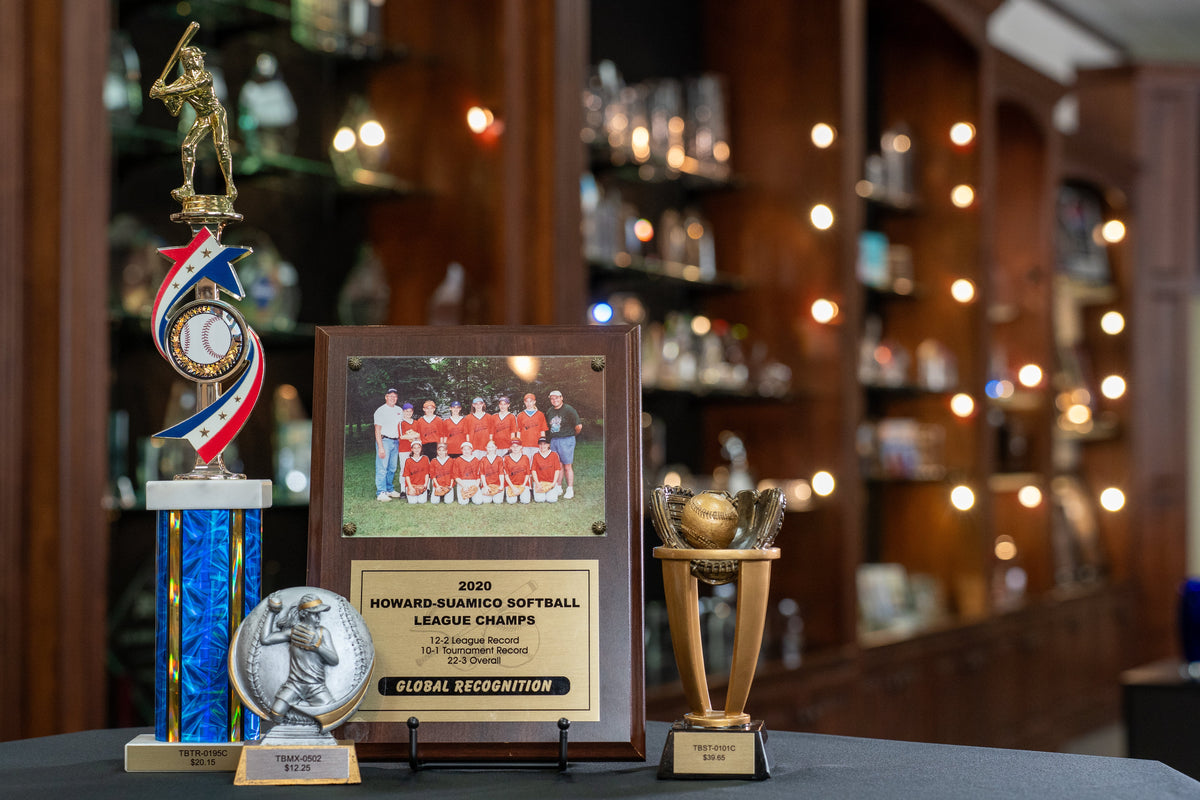 Baseball and Softball Awards, personalized by Global Recognition