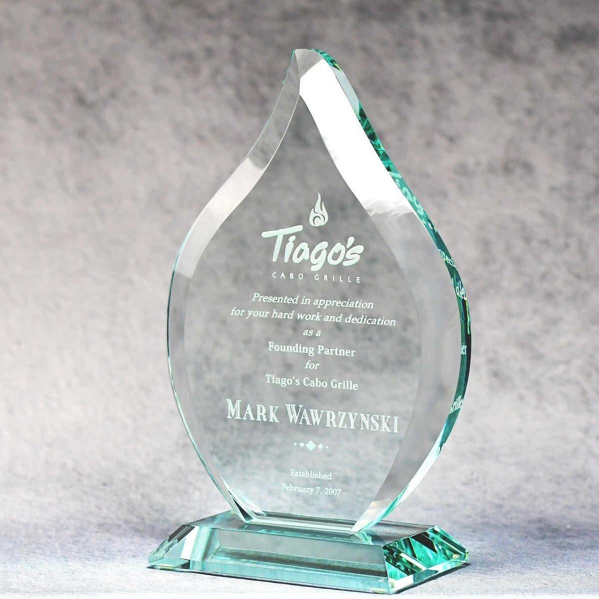 Jade Glass Fire | Global Recognition Inc