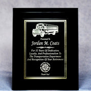Black Mirrored Glass Plaque With Plate