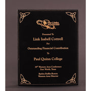 Leatherette Plaque - Black | Global Recognition Inc