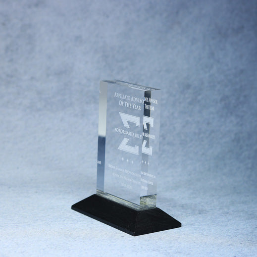 Acrylic On Ebony Base | Global Recognition Inc