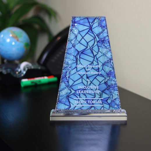 Acrylic Tower With Crinkle Edge | Global Recognition Inc
