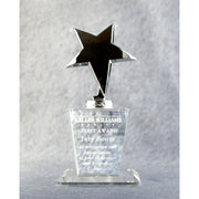 Optic Crystal Base With Silver Metal Star
