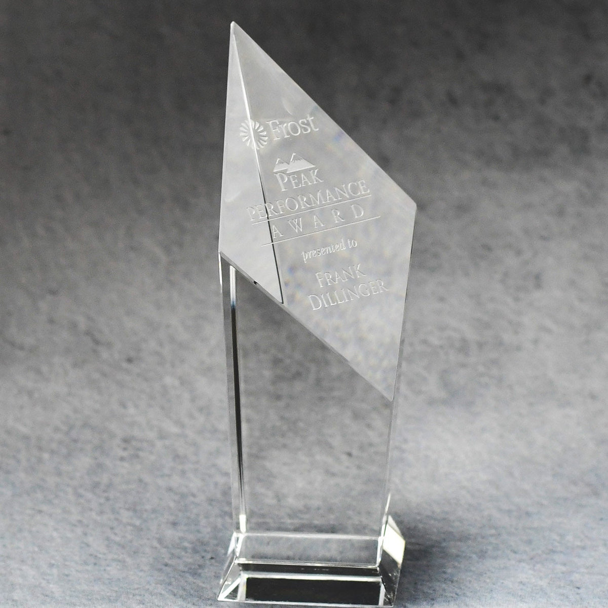 Diamond Crystal Tower, 8.5 in, right side view