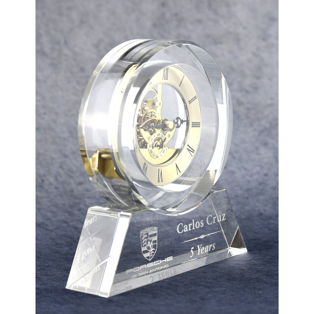 Crystal Desk Clock | Global Recognition Inc