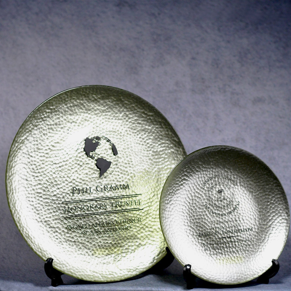 Gold Art Glass Plate | Global Recognition Inc