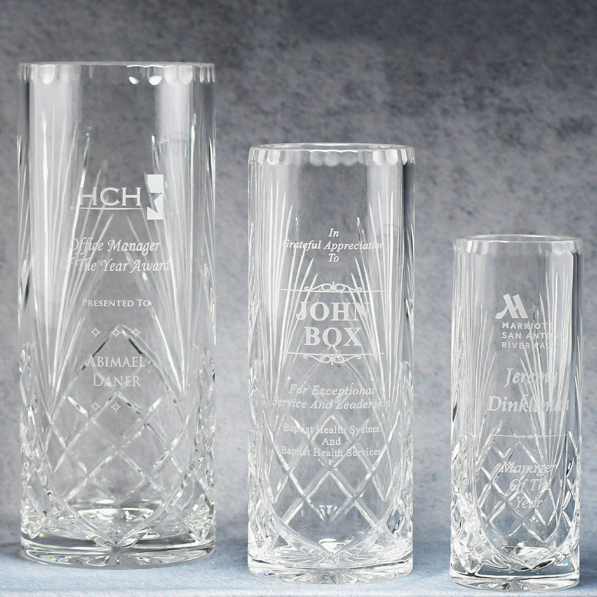 Crystal Cylinder Vase | Global Recognition Inc