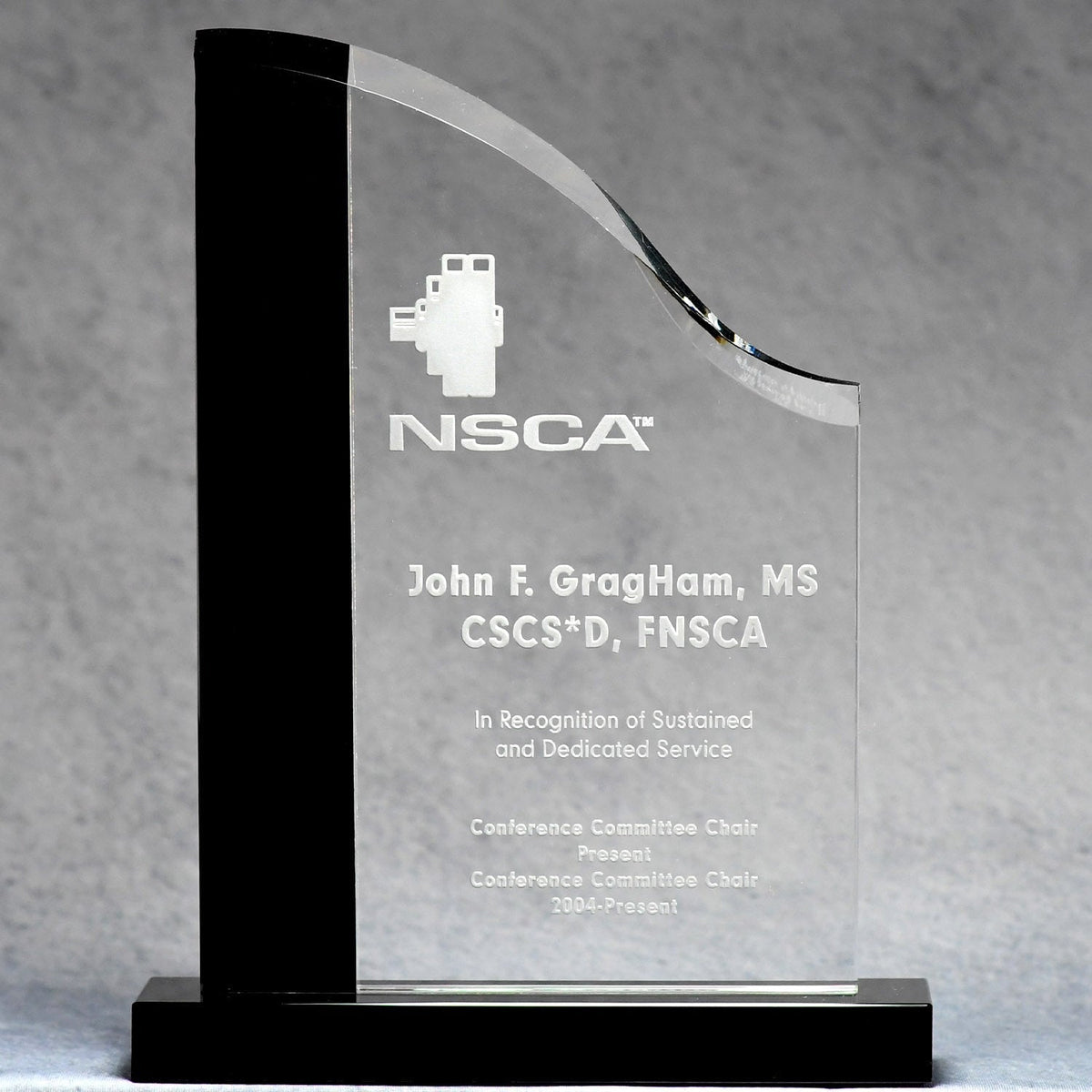 Black Stripe Clear Crystal | Global Recognition Inc