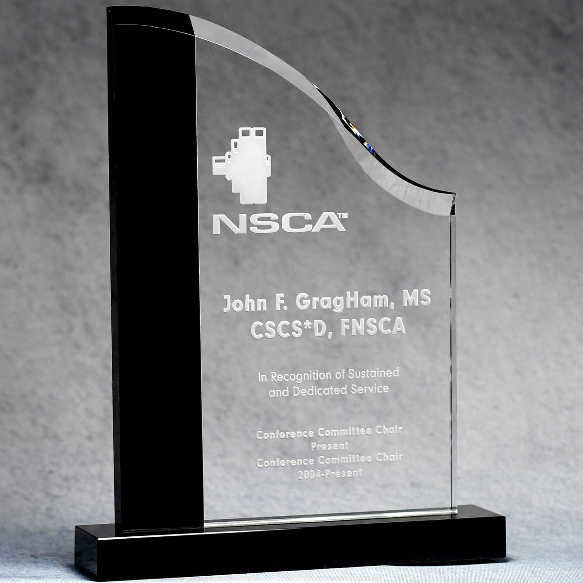 Black Stripe Clear Crystal | Global Recognition Inc