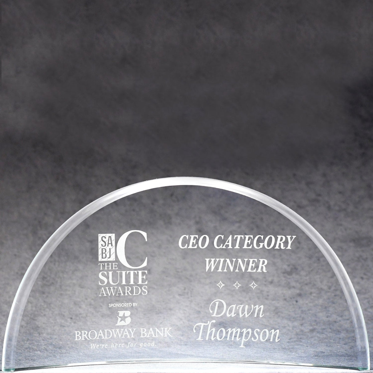 Half Moon Crescent Crystal | Global Recognition Inc