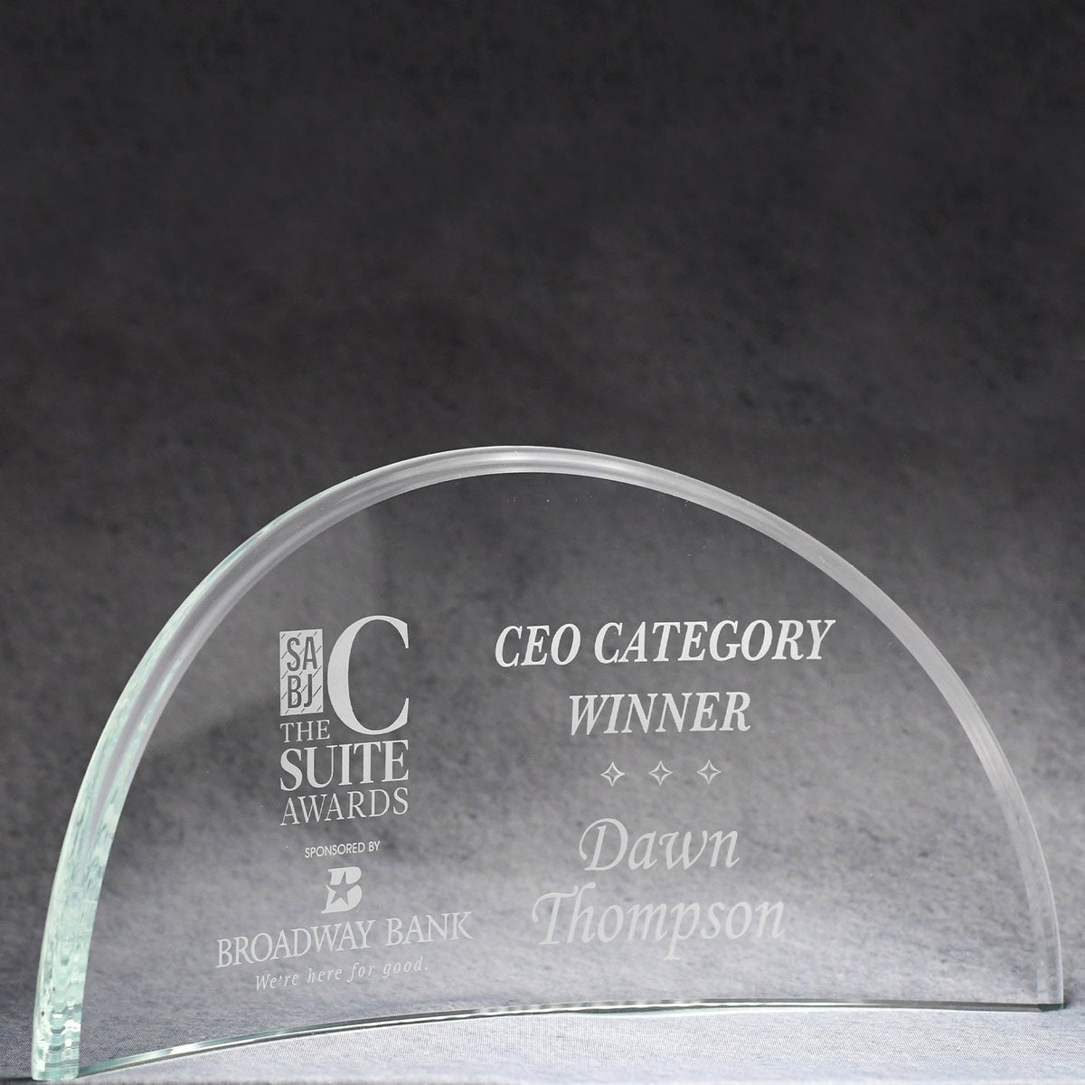Half Moon Crescent Crystal | Global Recognition Inc