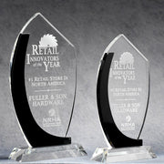 Black Curve Clear Crystal | Global Recognition Inc