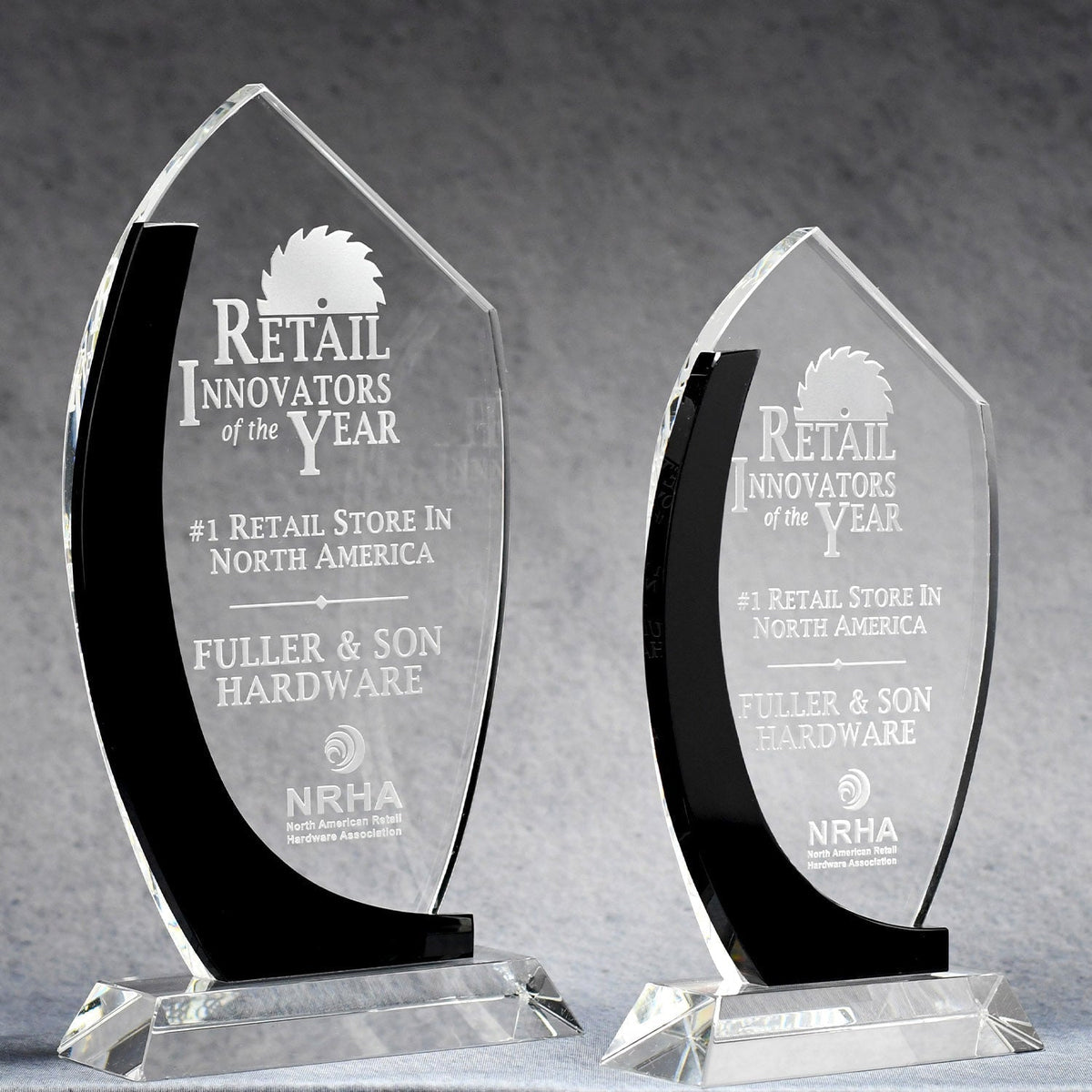 Black Curve Clear Crystal | Global Recognition Inc