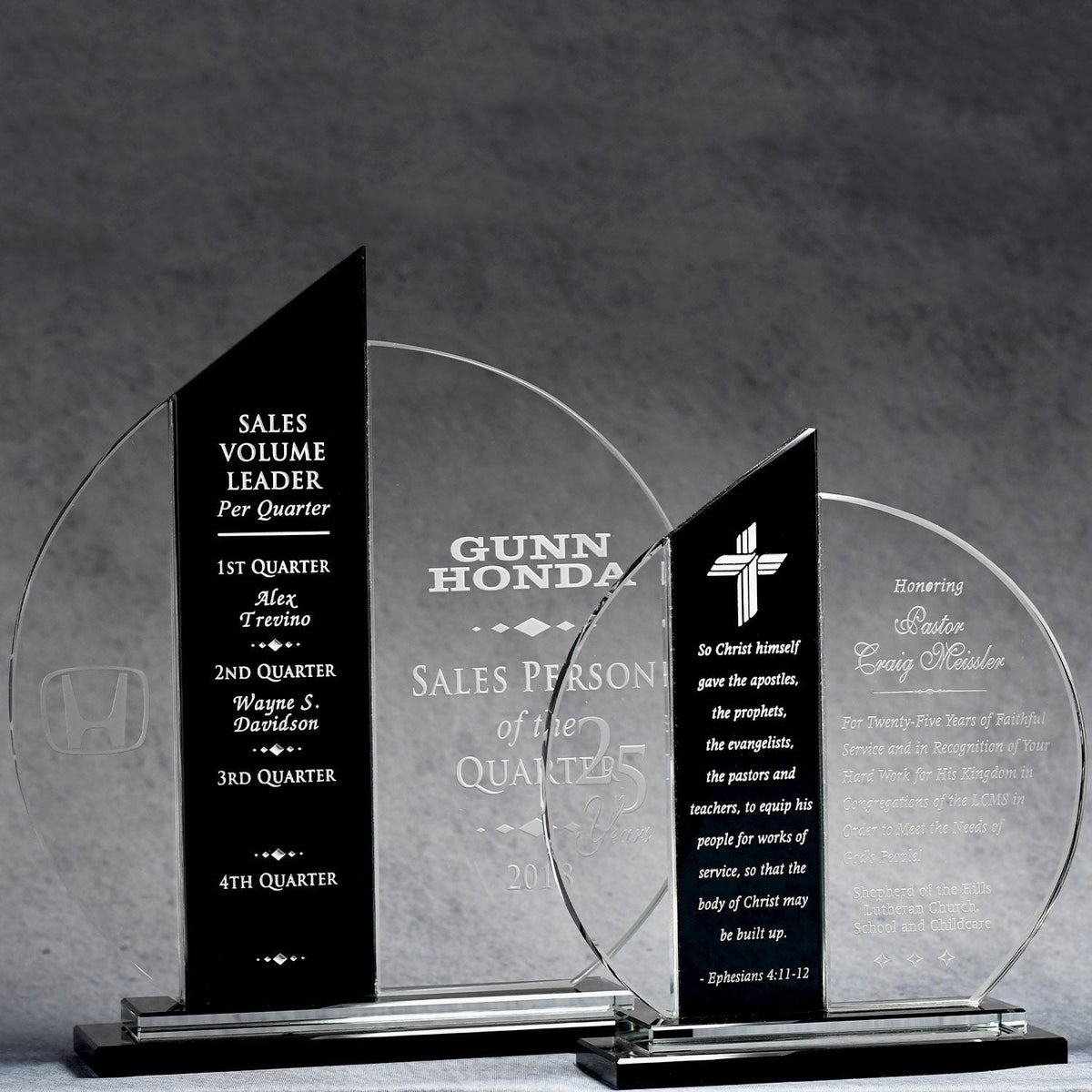 Black Accent Circular Crystal | Global Recognition Inc