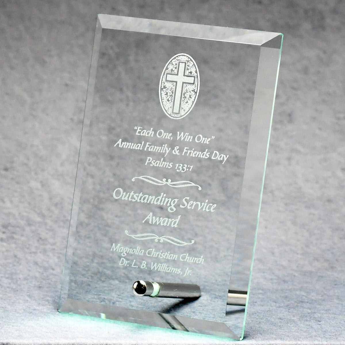 Economy Jade Glass Standing Plaque | Global Recognition Inc