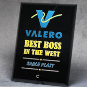 Economy Black Glass Standing Plaque | Global Recognition Inc