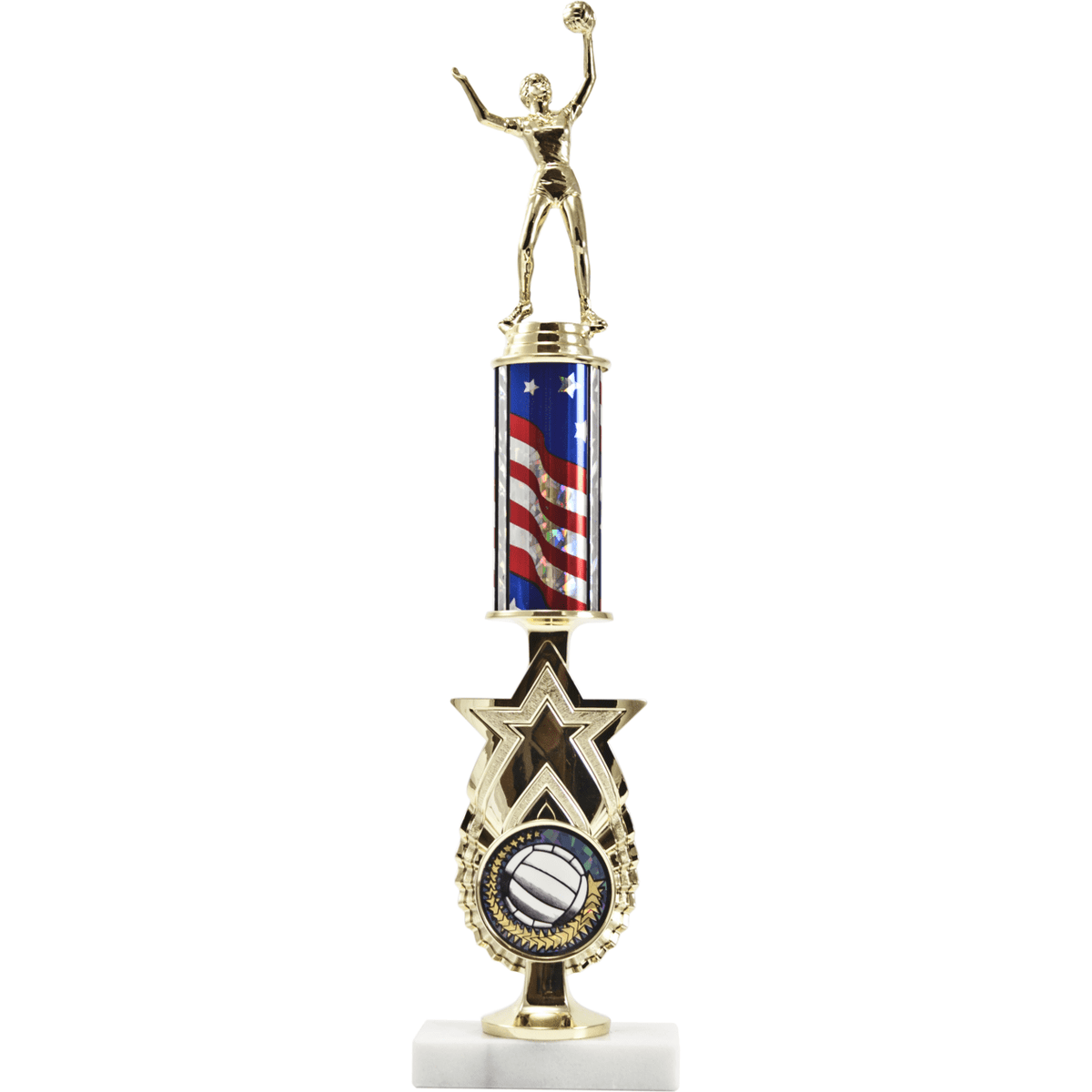 Exclusive Star Riser With Round Column Award Trophy | Global Recognition Inc