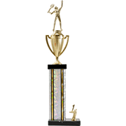 Rectangle Column Trophy With Cup | Global Recognition Inc