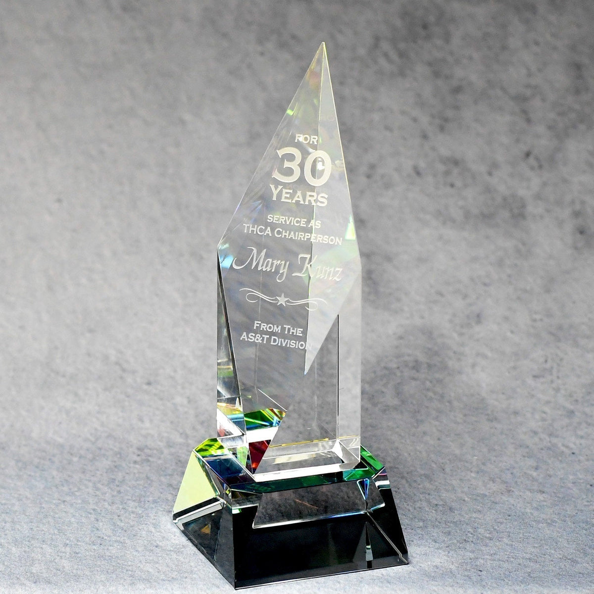Spectra Color Crystal Spire, 9 in, left side view