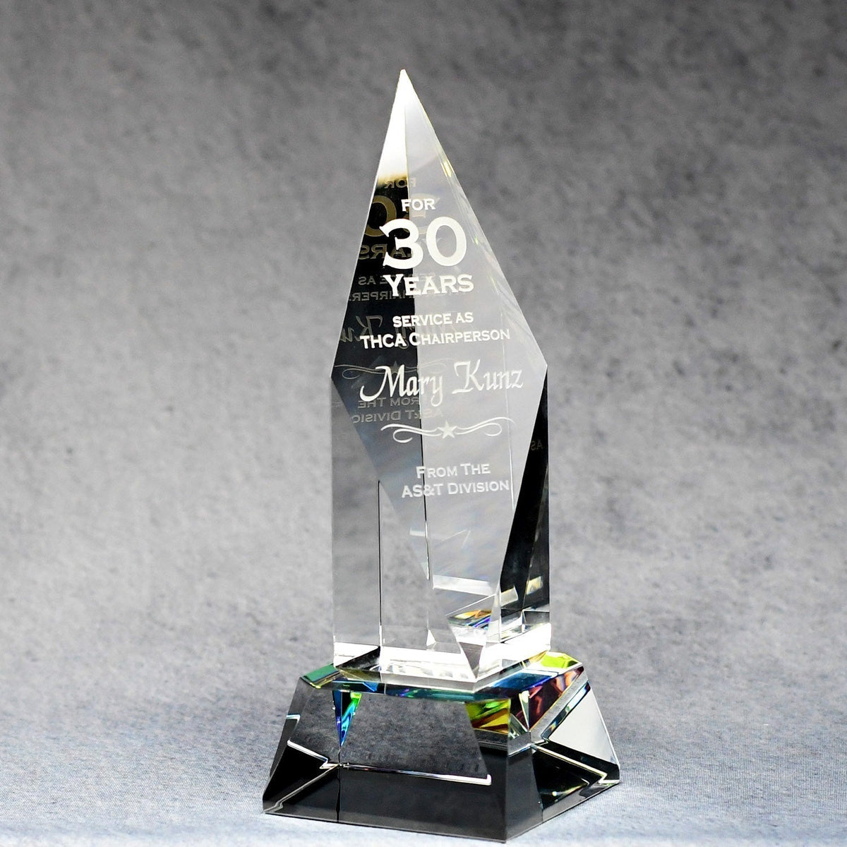 Spectra Color Crystal Spire, 8 in, right side view
