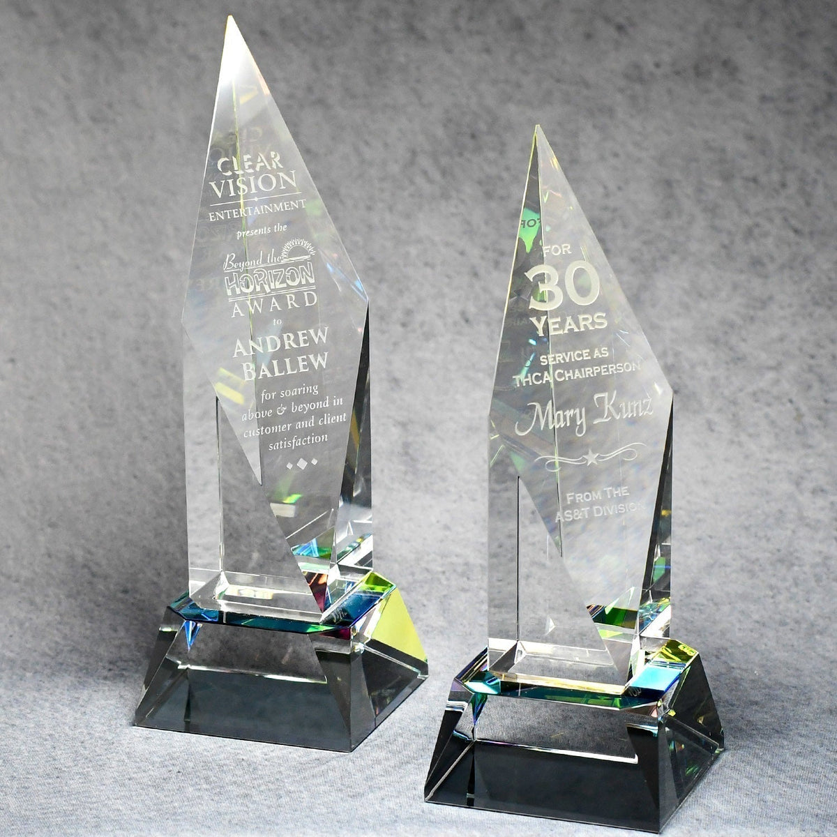 Spectra Color Crystal Spire | Global Recognition Inc