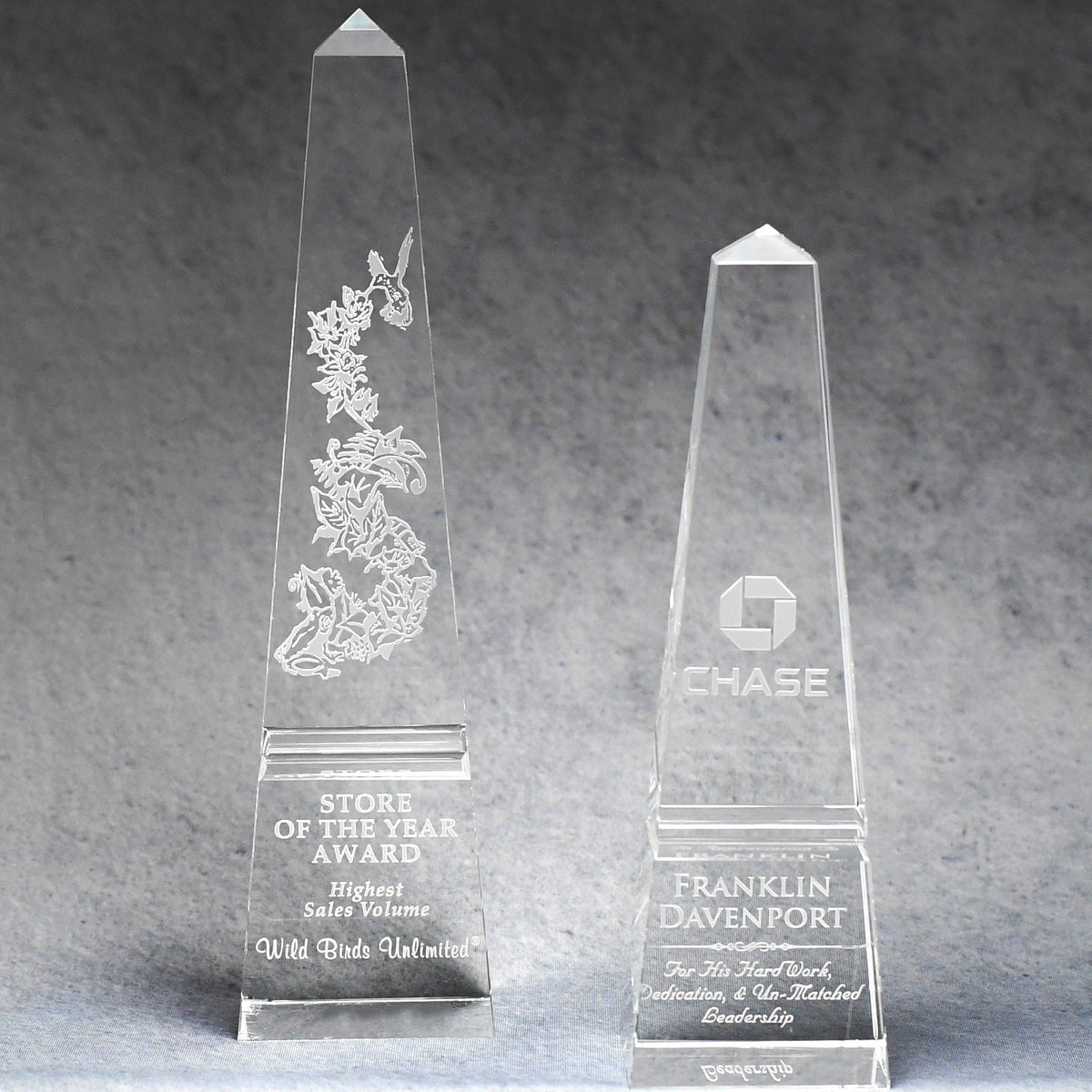 Optic Crystal Groove Obelisk | Global Recognition Inc