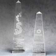 Optic Crystal Groove Obelisk