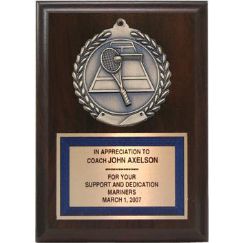 Value Line Medallion Plaque, Tennis