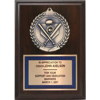 Value Line Medallion Plaque, Baseball
