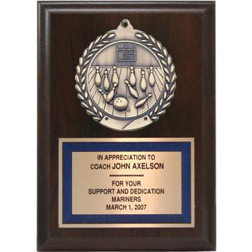 Value Line Medallion Plaque, Bowling
