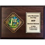 Diamond Medal Plaque - Horizontal, Cherry