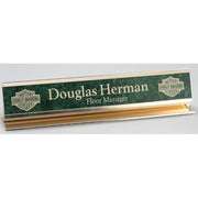Sign/Name Bar with Gold Pedestal Holder
