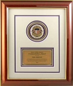 Framed Award Plaque for Medallion GFR-00041