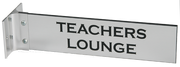 Silver Wall Sign w/Silver Bracket