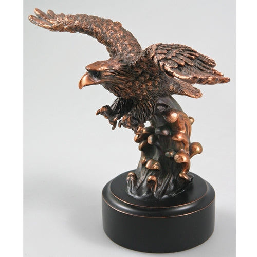 Bronze Tone Eagle Landing