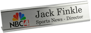 Standard Silver Sign/Name Plate, Full Color, 10"x2"