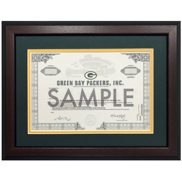 Frame for Stock Certificate, Cherry Finish Step Frame