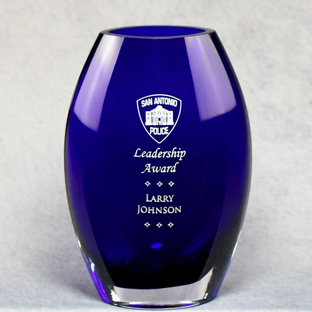 Cobalt Crystal Vase | Global Recognition Inc