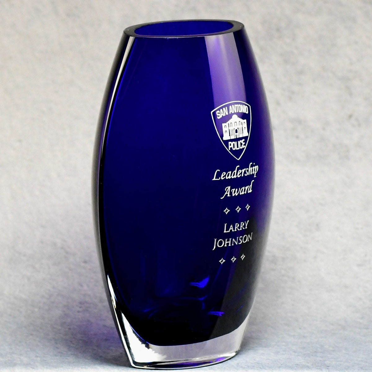 Cobalt Crystal Vase | Global Recognition Inc