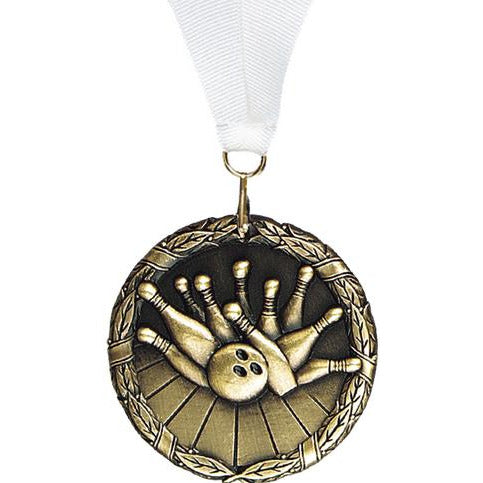 3D Cast Medals, Bowling / Gold