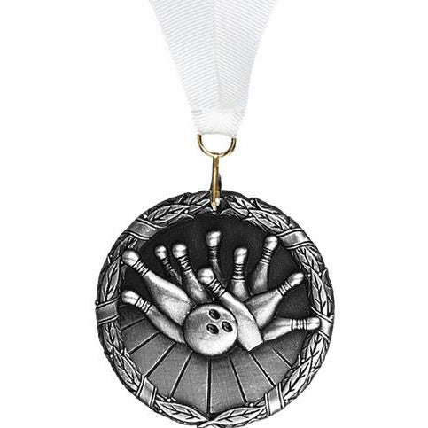 3D Cast Medals, Bowling / Silver