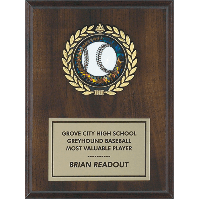 Medallion Cherry Finished Plaque | Global Recognition Inc