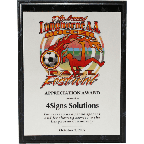 Custom Full Color Plaque, 8x10
