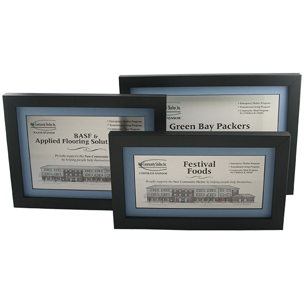 custom framed sponsorship plaques