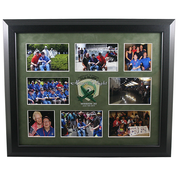 custom framing of military photo collage