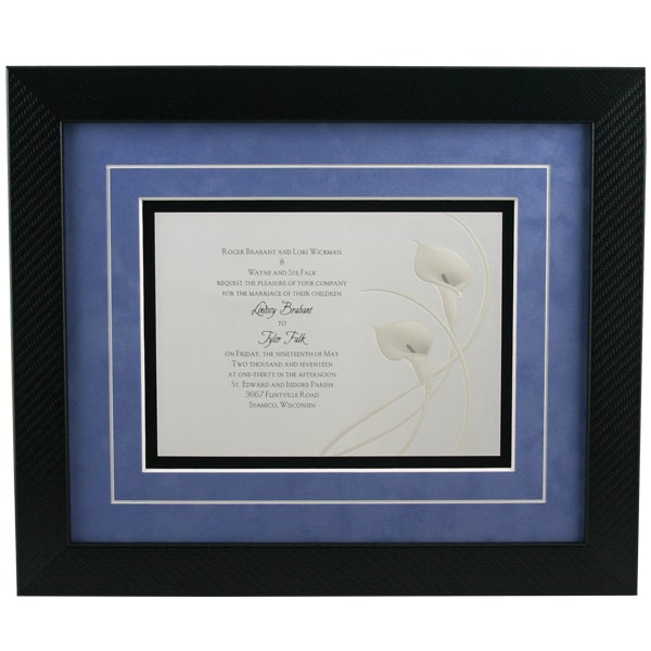 custom framed wedding invitation