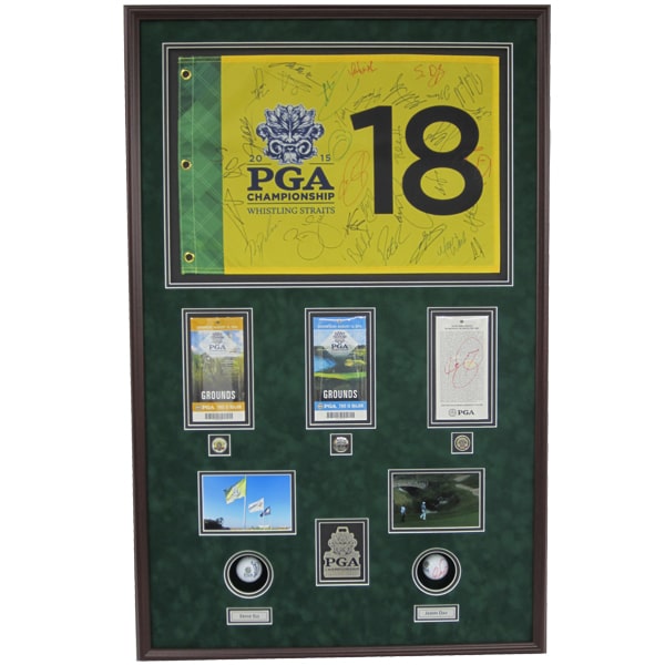 custom shadow box framing of golf memorabilia