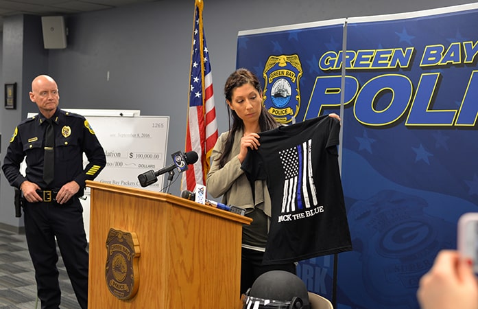 Back The Blue donation to Green Bay Police