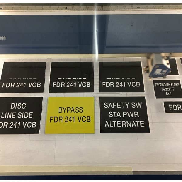 laser engraved industrial markings