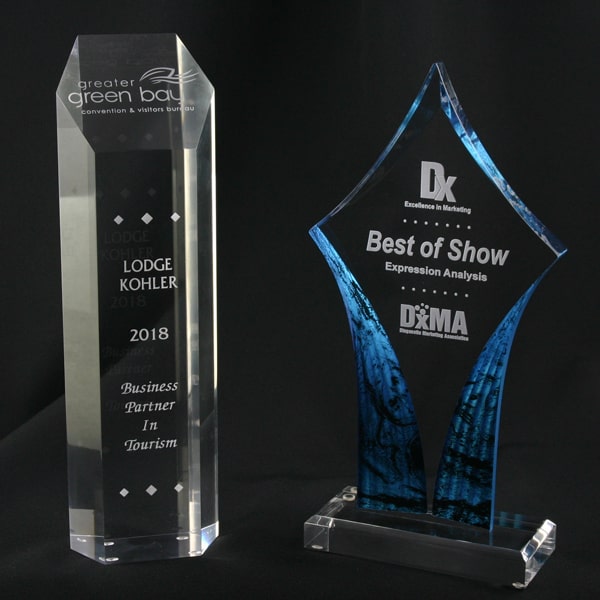 laser engraved lucite awards